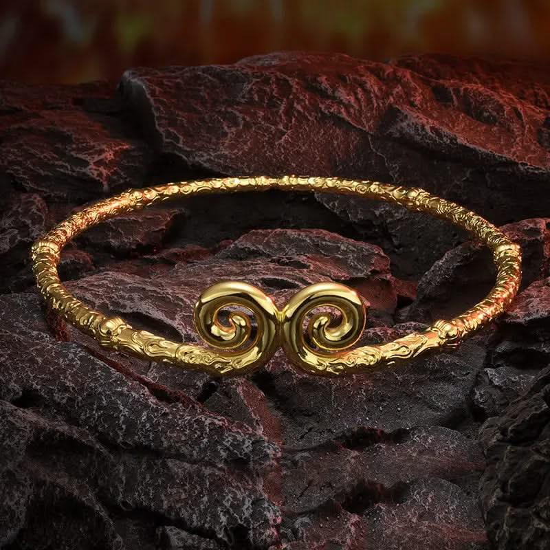 Black Myth Wukong Gold Plated Brass Ornaments - Wukong Head Ring:Jinguzhou - Wukong Zen