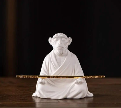 Wukong Zen Ceramic Space Ornament - Meditate A - Wukong Zen