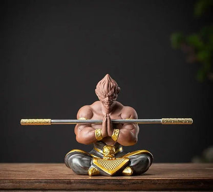 Wukong Zen Ceramic Space Ornament - Meditate B - Wukong Zen