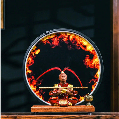 Wukong Zen Desktop Incense Burner LED Flame Lighting Ornament - Wukong Zen