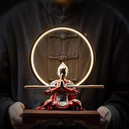 Wukong Zen Desktop Incense Burner LED Lighting Ornament B - Wukong Zen