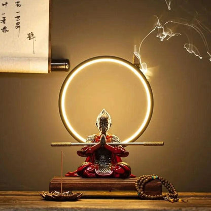 Wukong Zen Desktop Incense Burner LED Lighting Ornament B - Wukong Zen