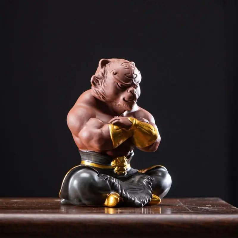 Wukong Zen Tiger Pioneer Ceramic Ornament - Wukong Zen