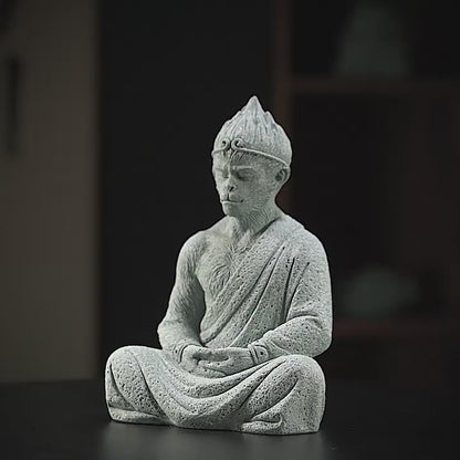 Wukong Zen Sandstone Space Ornament - Meditate A